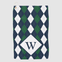 Mit Monogramm blaue und grüne Raute