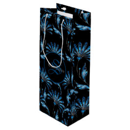 Mit Monogramm Blauer Schimmer Geschenktüte Für Weinflaschen