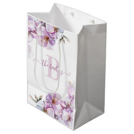 Mit Monogramm Blossom für Wasserfarben Mittlere Geschenktüte