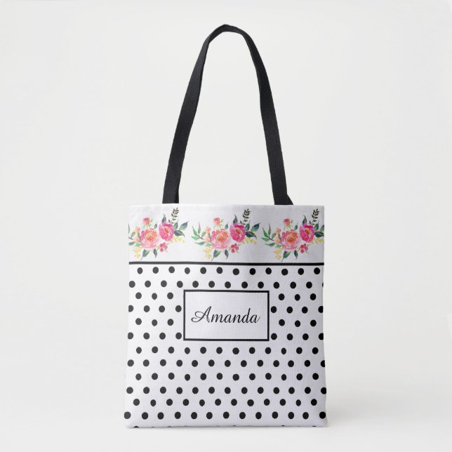 Mit Monogramm Blume Tasche (Vorderseite)