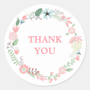 Mit Monogramm Blumenstrauß Runder Aufkleber