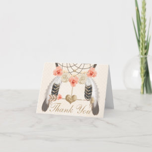 Mit Monogramm Blush Dream Catcher Wedding Danke