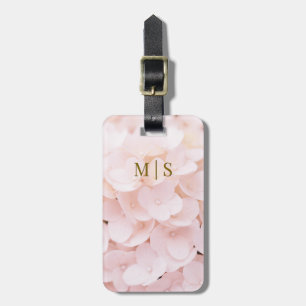 Mit Monogramm Blush Pink Blume Blossom Petals Gepäckanhänger