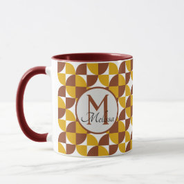 Mit Monogramm bohischer Stil mit bunten geometrisc Tasse