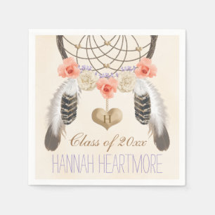 Mit Monogramm Boho Dream Catcher Graduation Party Serviette