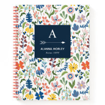 Mit Monogramm botanisches Muster