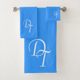 Mit Monogramm - Brillante Farbe Badhandtuch Set