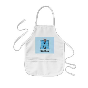 Mit Monogramm Buchstabe M des Blauen Elchs von Kid Kinderschürze