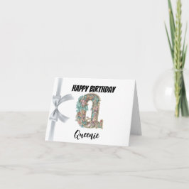 Mit Monogramm Buchstabe "Q" Glückwunsch zum Geburt Karte