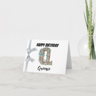Mit Monogramm Buchstabe "Q" Glückwunsch zum Geburt Karte