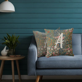 Mit Monogramm Buchstabencodierung Hütte Blumenmust Kissen