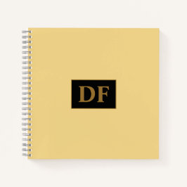 Mit Monogramm Champagner-Notebook Notizbuch