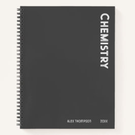 Mit Monogramm Chemie dunkelgrau Notizbuch