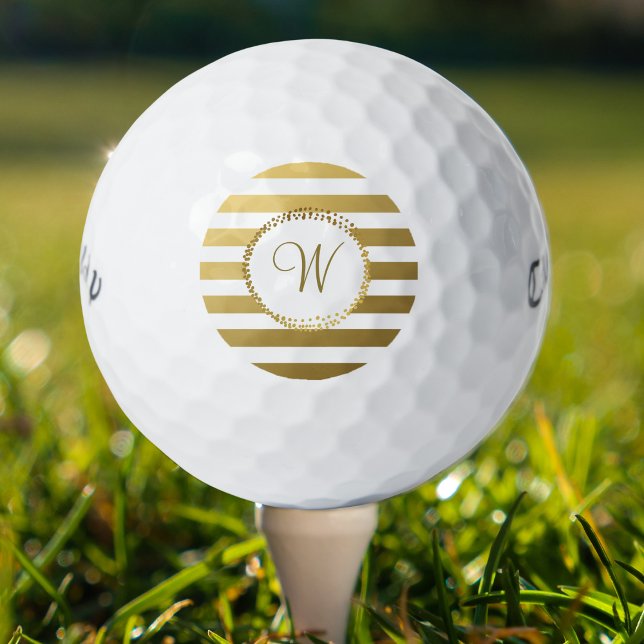 Mit Monogramm Chic Golf Balls Girl Golfball (Von Creator hochgeladen)