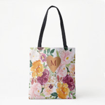 Mit Monogramm chorisches Blumenmuster