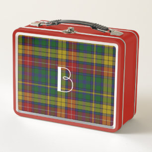 Mit Monogramm Clan Buchanan Kariert Metal Lunch Bo Metall Brotdose