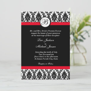 Mit Monogramm Damaskus mit Einladung zur Hochzeit