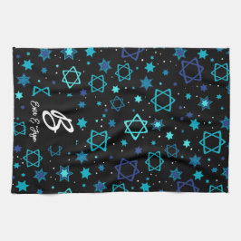 Mit Monogramm David-Star Geschirrtuch