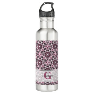 Mit Monogramm Deko Dusky Rose Cherry Blossom Manda Edelstahlflasche