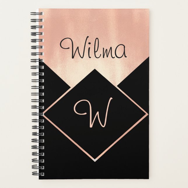 mit Monogramm Diamond Logo Metallin Feminine Moder Planer (Vorderseite)