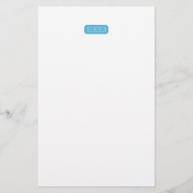 Mit Monogramm Edelsteingeschirr Briefpapier (Vorderseite)