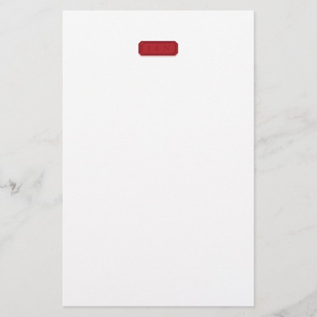 Mit Monogramm Edelsteingeschirr Briefpapier (Vorderseite)