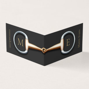 Mit Monogramm Eggbutt Snaffle Bit-Pferdebranche Visitenkarten