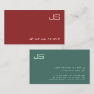 Mit Monogramm Elegant Modernes Berufliches Trendy Visitenkarte
