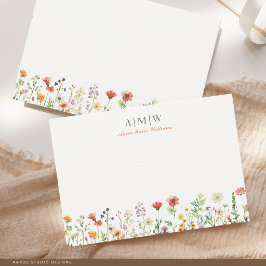 Mit Monogramm elegante Boho Chic Note Card Mitteilungskarte