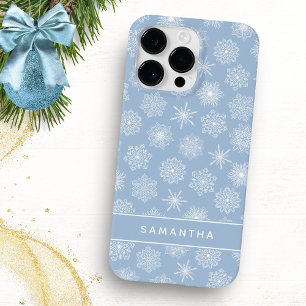 Mit Monogramm Elegante Schneeflocken Case-Mate iPhone 14 Pro Max Hülle