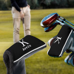Mit Monogramm, elegantes Golferschwarz personalisi Golf Headcover<br><div class="desc">Man Monogramm und Name erstellen Sie Ihre eigene Vorlage für den Golfkopf in Schwarz und Weiß. Sie können Hintergrund- und Textfarben ändern,  indem Sie die Option Anpassen auswählen. Es kann ein besonderes Geschenk für einen Freund,  Ehemann,  Sohn,  Vater,  Bräutigam,  Trauzeuge zum Geburtstag,  Hochzeit,  Weihnachten oder Abschluss sein.</div>