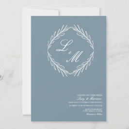 Mit Monogramm elegantes Script Branch Wedding Logo Einladung