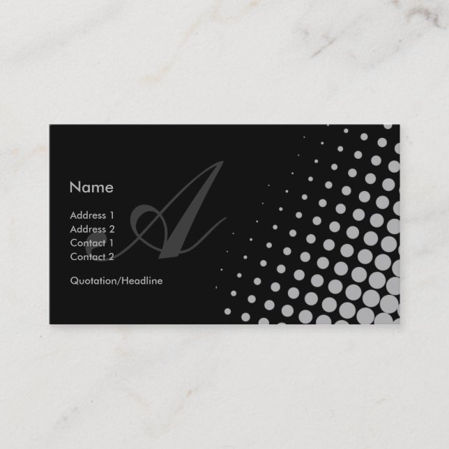 Mit Monogramm Eleganz {TBA-Sieger} Visitenkarte (Vorderseite)