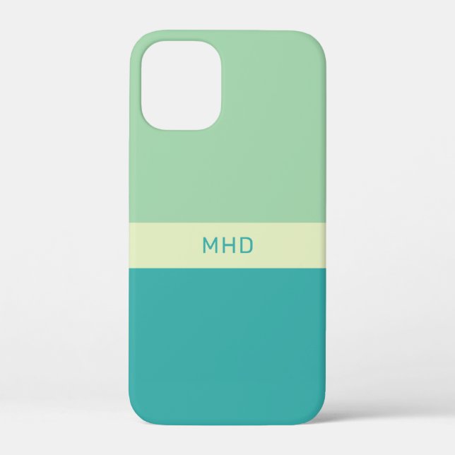 Mit Monogramm Farbblöcke - Telefongehäuse Case-Mate iPhone Hülle (Rückseite)