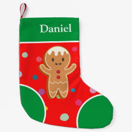 Mit Monogramm Farbmuster Gingerbrot niedlich Kleiner Weihnachtsstrumpf