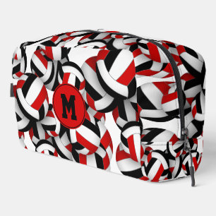 mit Monogramm Farbtöne des roten Volleyballclubs Waschbeutel