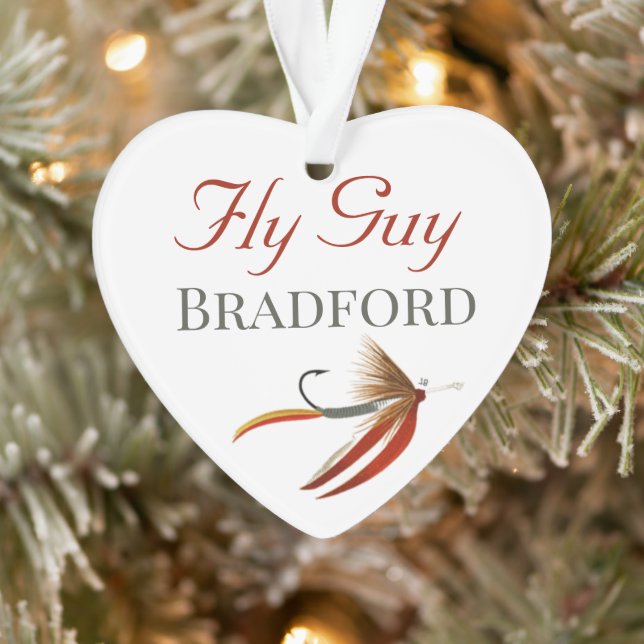 Mit Monogramm Fischer Fangleine Ornament (Baum)