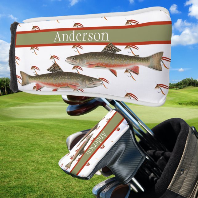 Mit Monogramm Fischer Fischen Bachforelle Golf Headcover (Von Creator hochgeladen)