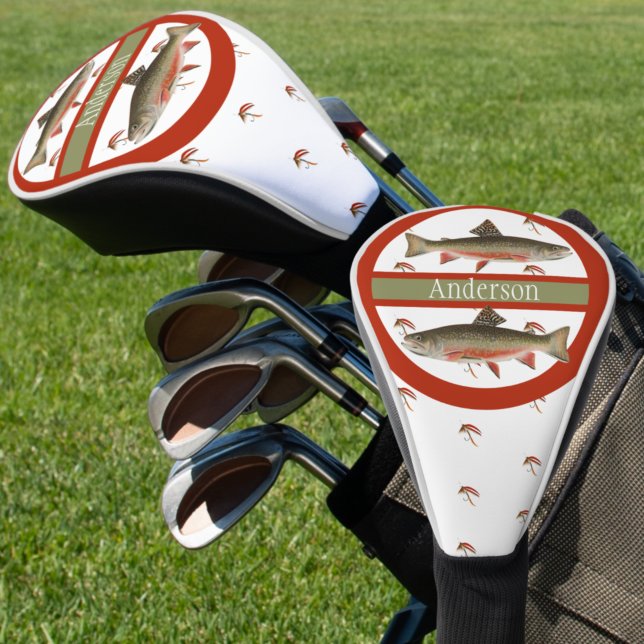 Mit Monogramm Fischer Fischen Bachforelle Golf Headcover (Von Creator hochgeladen)