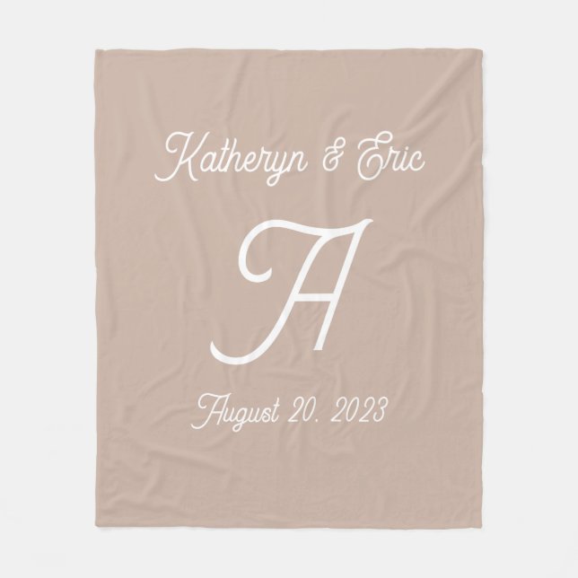 Mit Monogramm Fleece Blanket (Vorderseite)
