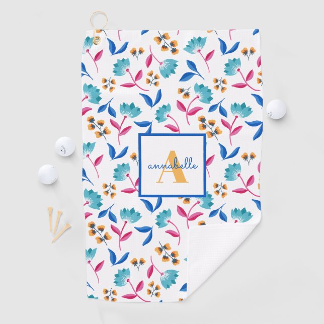 Mit Monogramm Folkloremuster Golfhandtuch (Insitu)