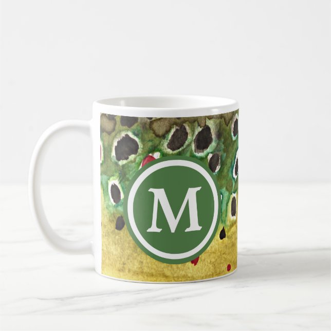 Mit Monogramm Forellenfischerei Kaffeetasse (Links)