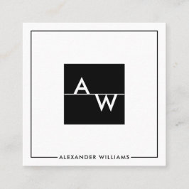 Mit Monogramm Formular Quadratische Visitenkarte