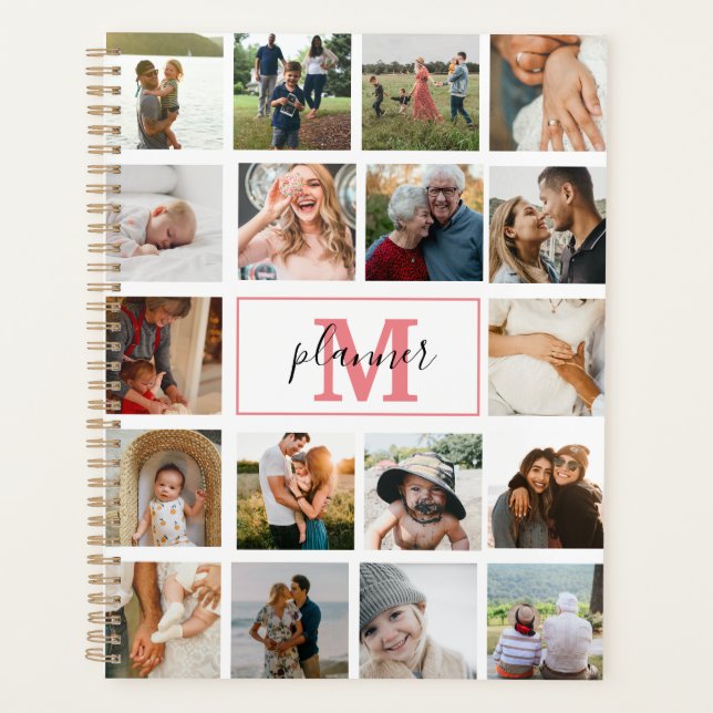 mit Monogramm FotoCollage Personalisiert 2022 Planer (Vorderseite)