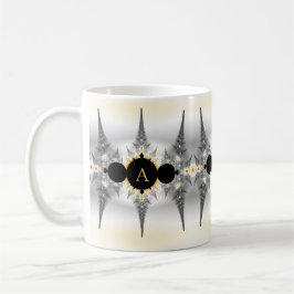 Mit Monogramm Fraktal-Spikes Kaffeetasse