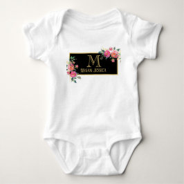 mit Monogramm Frau personalisiert Name Baby Baby Strampler