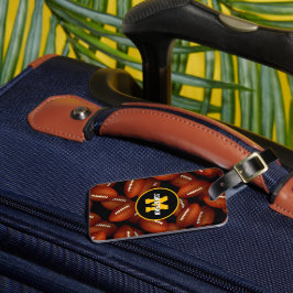 Mit Monogramm Fußbällensportart Gepäckanhänger