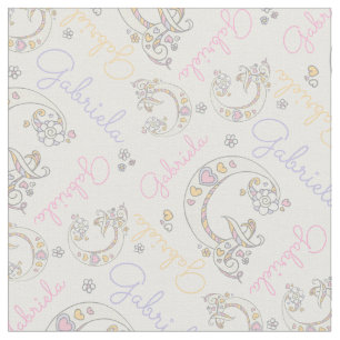 Mit Monogramm Gabriela Name und Buchstabe G Stoff
