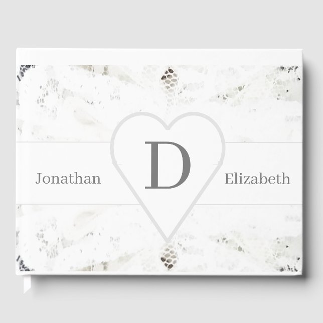 Mit Monogramm Gästebuch (Vorderseite)