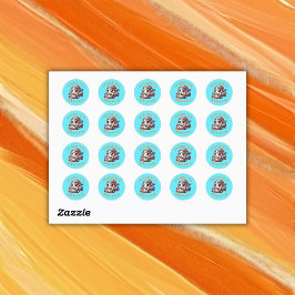 Mit Monogramm Geburtstag - Rennwagen | Runder Aufkleber